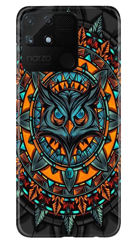 Owl Mobile Back Case for Realme Narzo 50A (Design - 360)