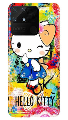 Hello Kitty Mobile Back Case for Realme Narzo 50A (Design - 362)