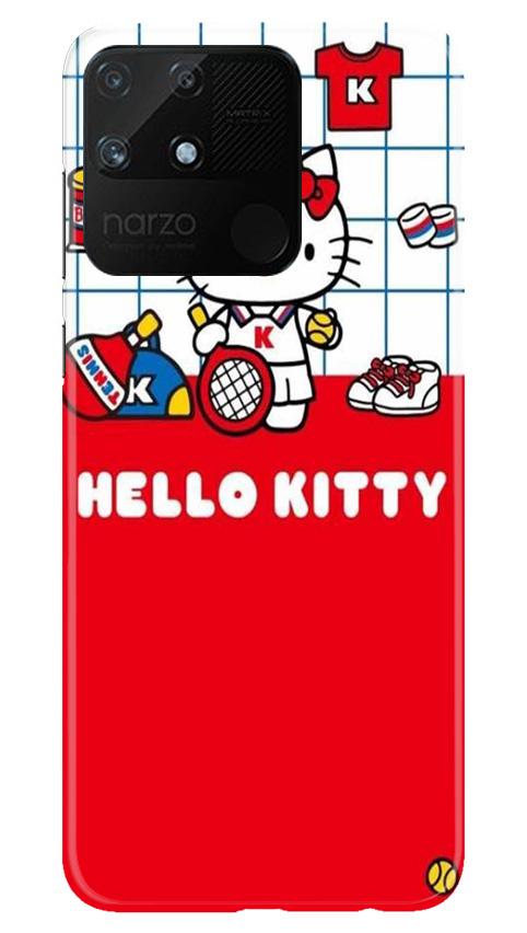 Hello Kitty Mobile Back Case for Realme Narzo 50A (Design - 363)
