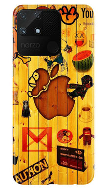 Wooden Texture Mobile Back Case for Realme Narzo 50A (Design - 367)