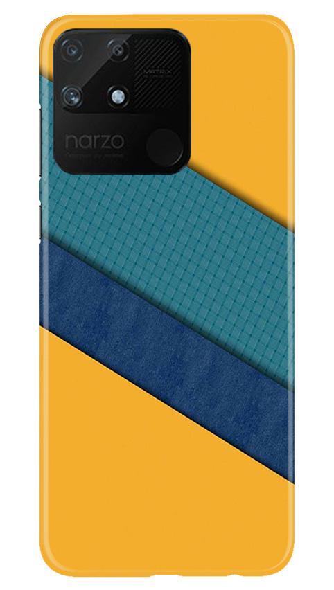 Diagonal Pattern Mobile Back Case for Realme Narzo 50A (Design - 370)