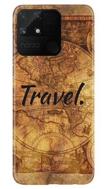 Travel Mobile Back Case for Realme Narzo 50A (Design - 375)
