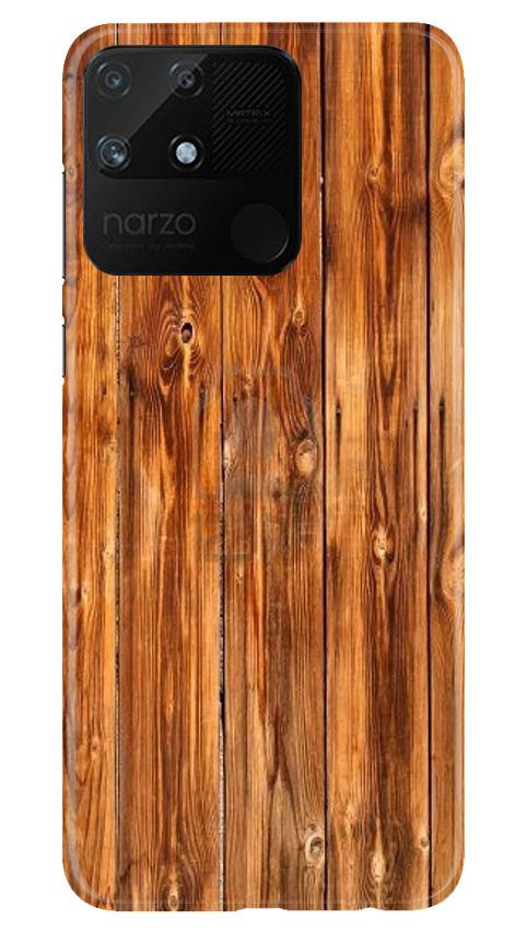 Wooden Texture Mobile Back Case for Realme Narzo 50A (Design - 376)
