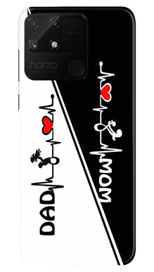 Love Mom Dad Mobile Back Case for Realme Narzo 50A (Design - 385)