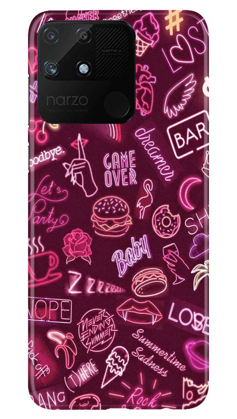 Party Theme Mobile Back Case for Realme Narzo 50A (Design - 392)