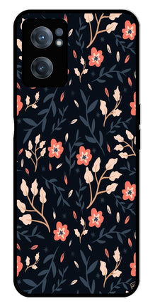 Floral Pattern Metal Mobile Case for OnePlus Nord CE 2 5G