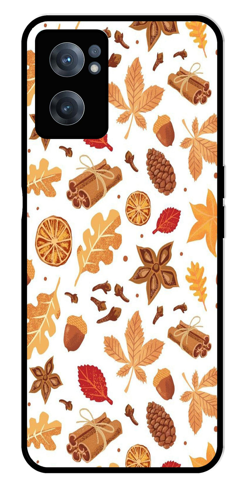 Autumn Leaf Metal Mobile Case for OnePlus Nord CE 2 5G