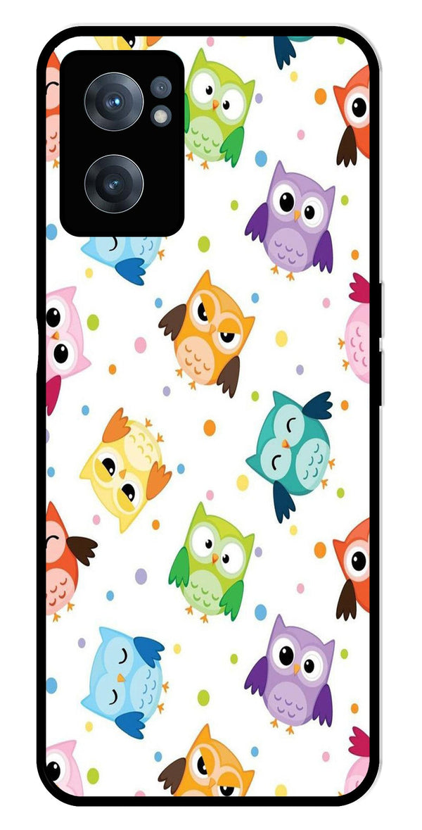 Owls Pattern Metal Mobile Case for OnePlus Nord CE 2 5G