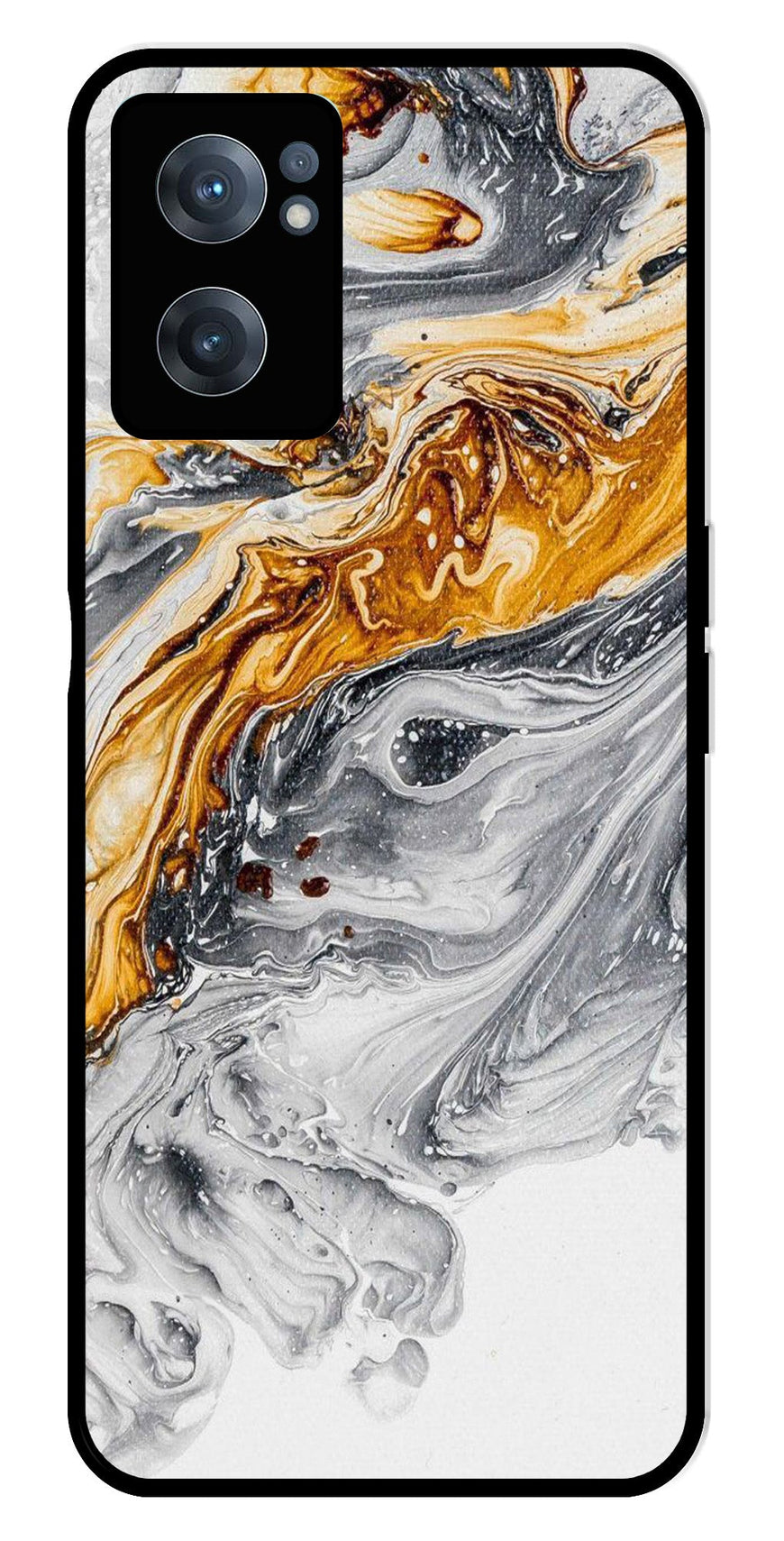 Marble Pattern Metal Mobile Case for OnePlus Nord CE 2 5G