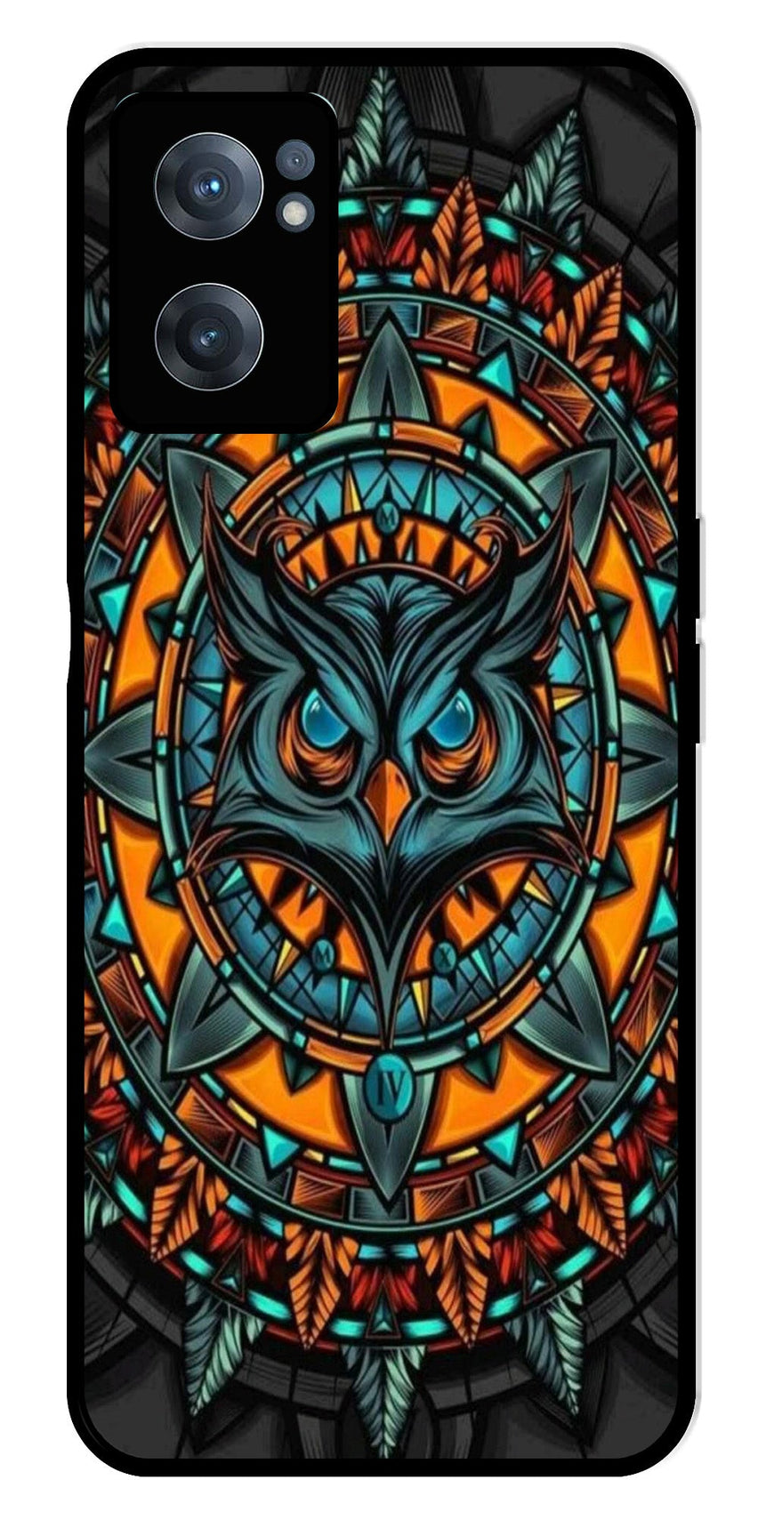 Owl Pattern Metal Mobile Case for OnePlus Nord CE 2 5G