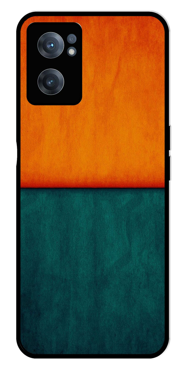 Orange Green Pattern Metal Mobile Case for OnePlus Nord CE 2 5G