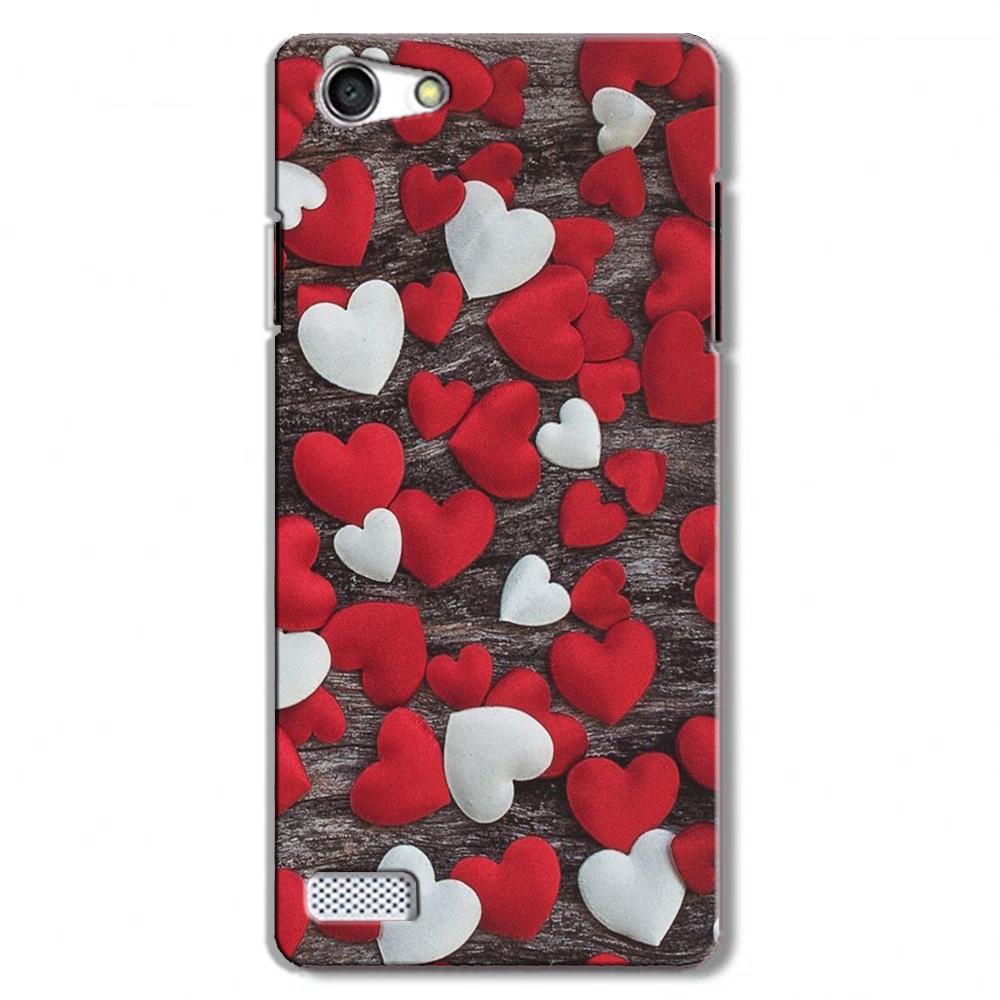 Red White Hearts Case for Oppo A31/Neo 5(Design - 105)
