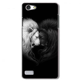 Dark White Lion Case for Oppo A31/Neo 5(Design - 140)