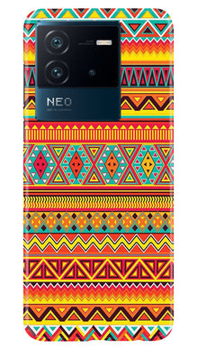 Zigzag line pattern Mobile Back Case for iQOO Neo 6 5G (Design - 4)