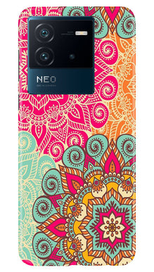 Rangoli art Mobile Back Case for iQOO Neo 6 5G (Design - 6)