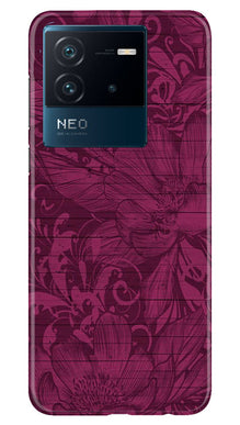 Purple Backround Mobile Back Case for iQOO Neo 6 5G (Design - 22)