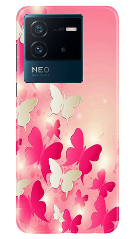 White Pick Butterflies Case for iQOO Neo 6 5G