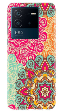 Rangoli art2 Mobile Back Case for iQOO Neo 6 5G (Design - 29)