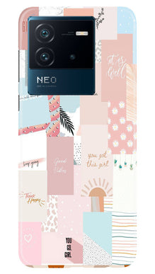 Shinny Blue Background Mobile Back Case for iQOO Neo 6 5G (Design - 32)