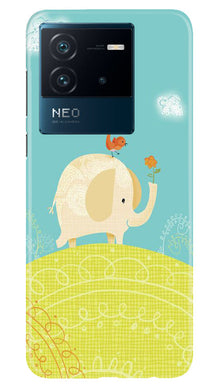 Elephant Painting Mobile Back Case for iQOO Neo 6 5G (Design - 46)