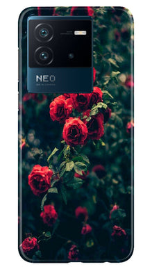 Red Rose Mobile Back Case for iQOO Neo 6 5G (Design - 66)