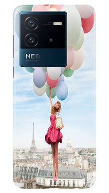 Girl with Baloon Mobile Back Case for iQOO Neo 6 5G (Design - 84)