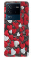 Red White Hearts Case for iQOO Neo 6 5G  (Design - 105)