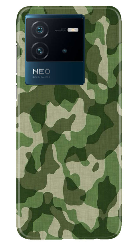 Army Camouflage Case for iQOO Neo 6 5G  (Design - 106)