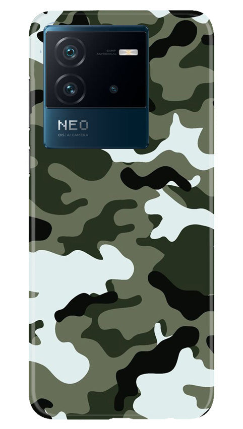 Army Camouflage Case for iQOO Neo 6 5G  (Design - 108)