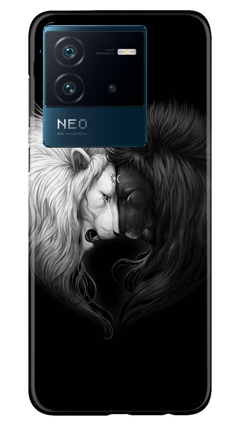 Dark White Lion Case for iQOO Neo 6 5G  (Design - 140)
