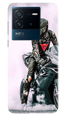 Biker Mobile Back Case for iQOO Neo 6 5G (Design - 342)