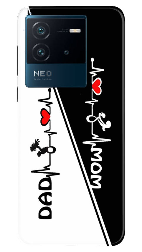 Love Mom Dad Mobile Back Case for iQOO Neo 6 5G (Design - 344)