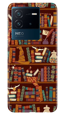 Book Shelf Mobile Back Case for iQOO Neo 6 5G (Design - 348)