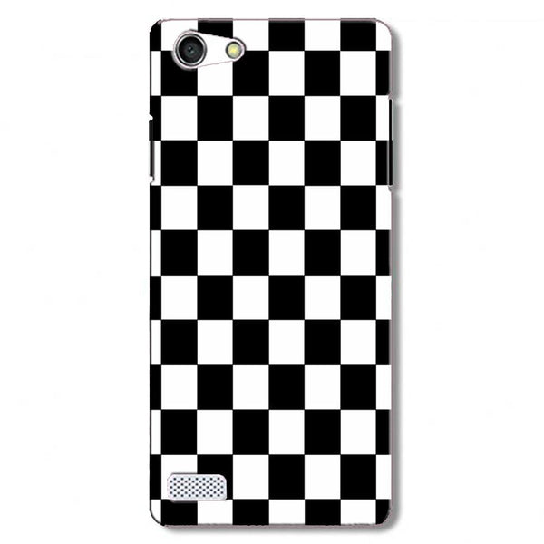 Black White Boxes Mobile Back Case for Oppo Neo 7  (Design - 372)