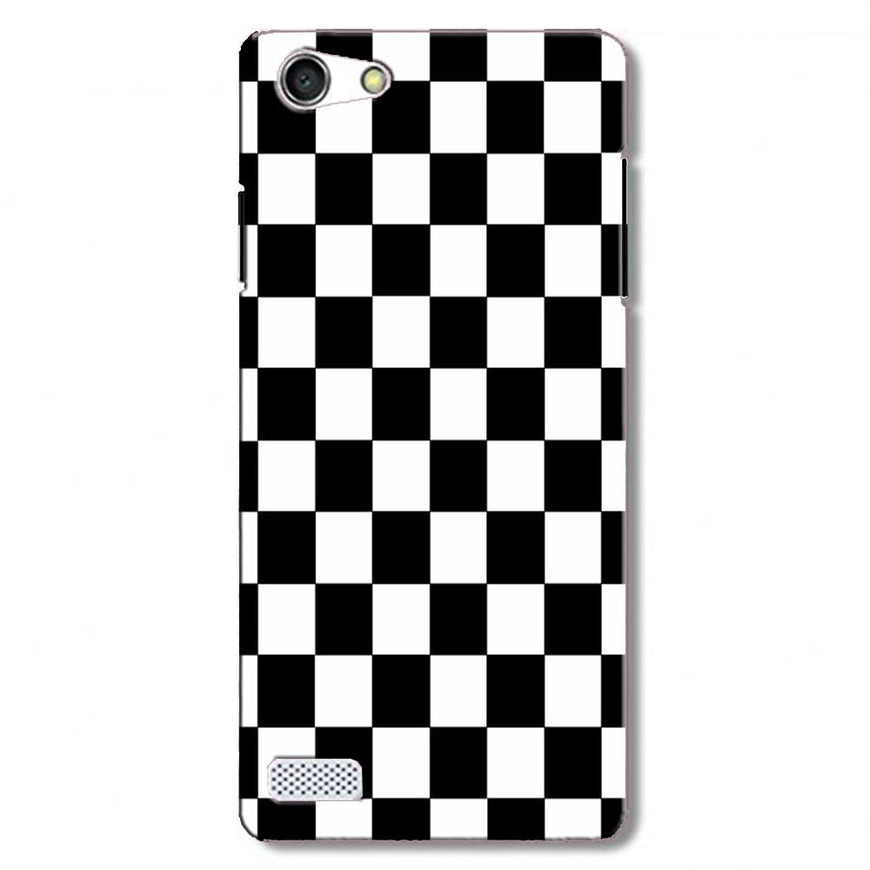 Black White Boxes Mobile Back Case for Oppo A31 / Neo 5  (Design - 372)