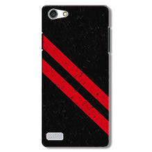 Black Red Pattern Mobile Back Case for Oppo Neo 7  (Design - 373)