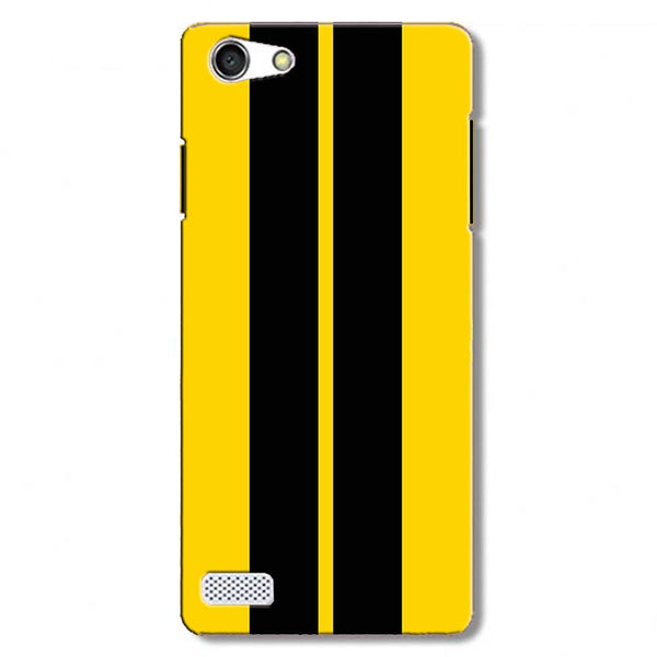 Black Yellow Pattern Mobile Back Case for Oppo A31 / Neo 5  (Design - 377)