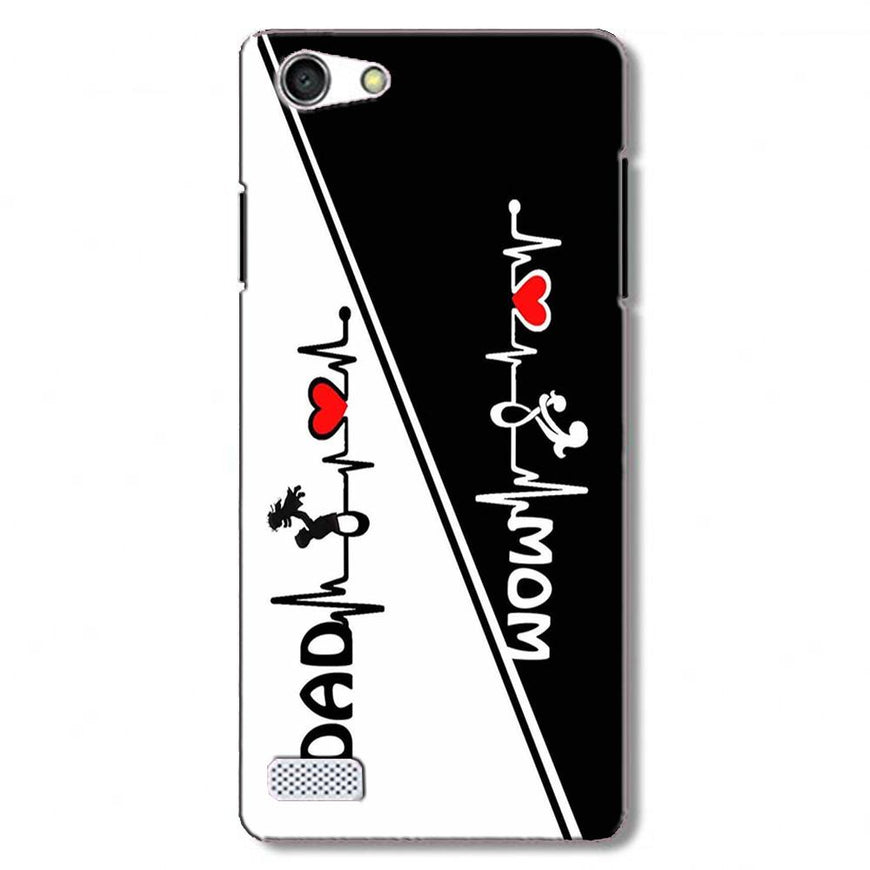 Love Mom Dad Mobile Back Case for Oppo Neo 7  (Design - 385)