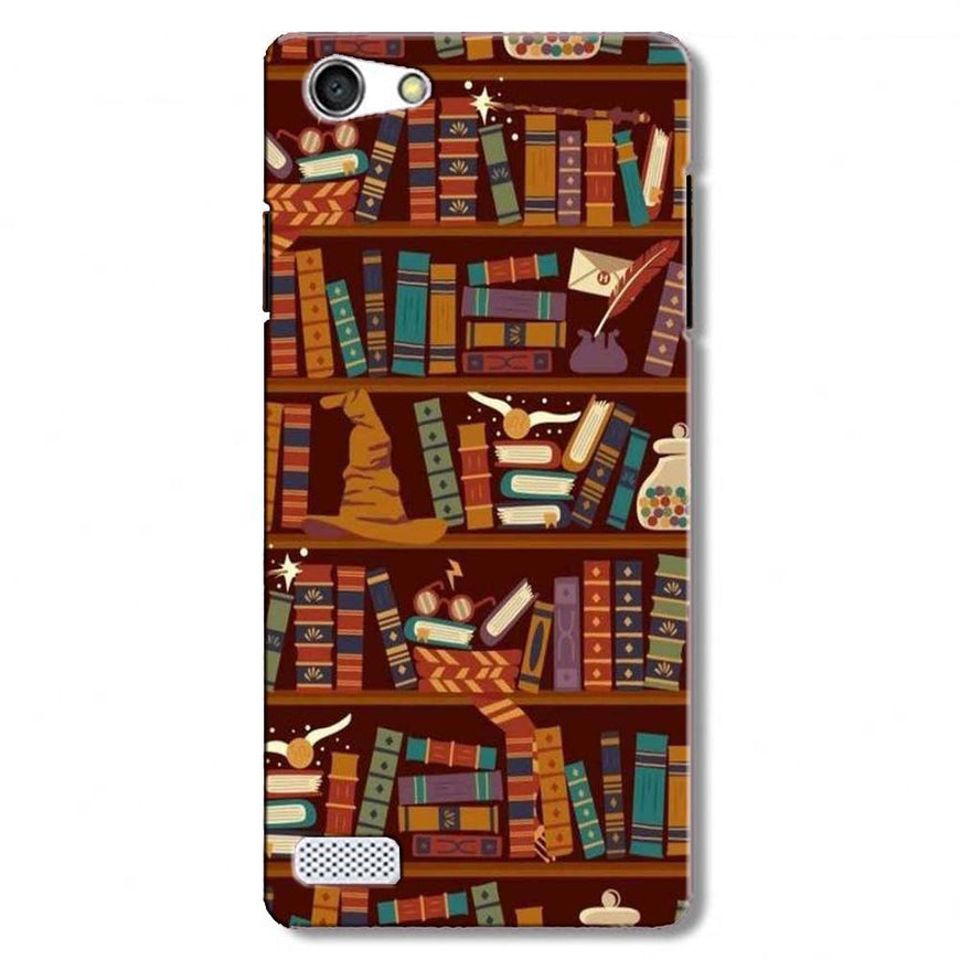 Book Shelf Mobile Back Case for Oppo A31 / Neo 5  (Design - 390)