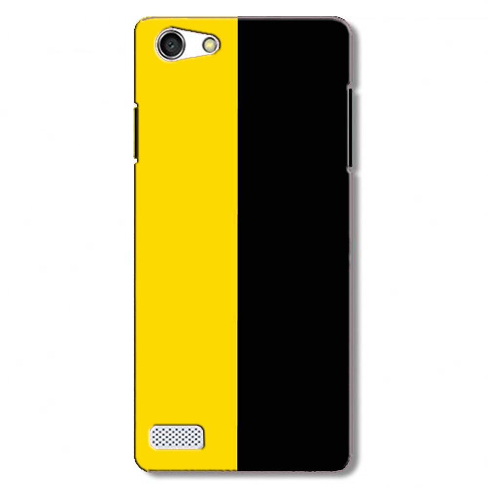 Black Yellow Pattern Mobile Back Case for Oppo Neo 7/A33  (Design - 397)