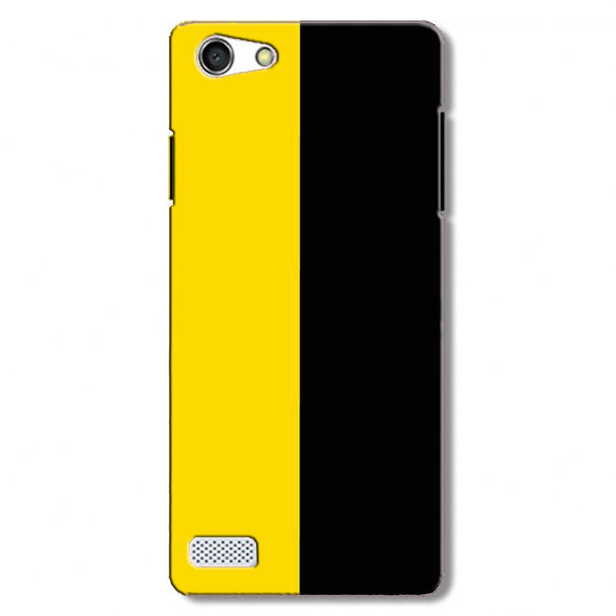 Black Yellow Pattern Mobile Back Case for Oppo Neo 7  (Design - 397)