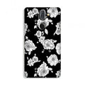 White flowers Black Background Case for Nokia 9