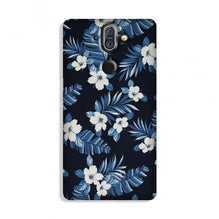 White flowers Blue Background2 Case for Nokia 8 Sirocco