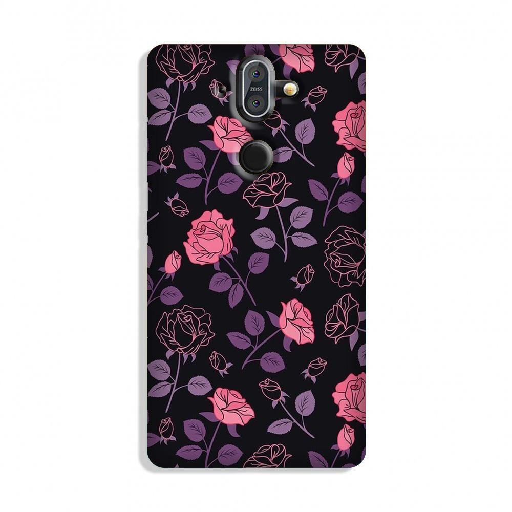 Rose Black Background Case for Nokia 9