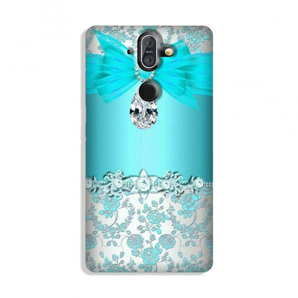 Shinny Blue Background Case for Nokia 9 Pureview