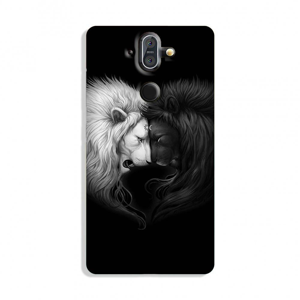 Dark White Lion Case for Nokia 9  (Design - 140)