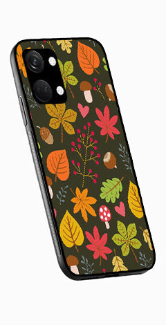 Leaves Design Metal Mobile Case for OnePlus Nord 3 5G   (Design No -51)