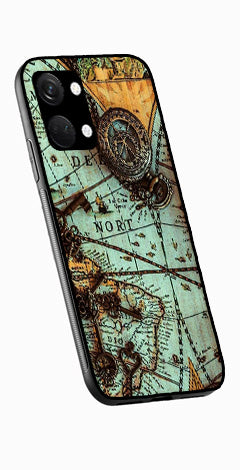 Map Design Metal Mobile Case for OnePlus Nord 3 5G   (Design No -54)