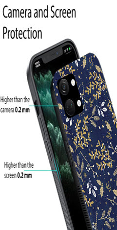 Floral Pattern  Metal Mobile Case for OnePlus Nord 3 5G