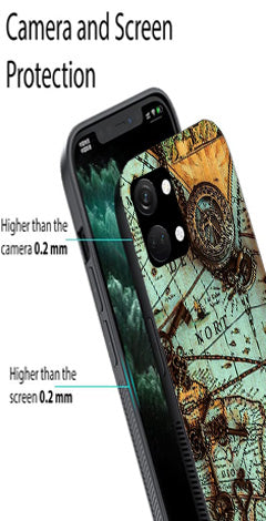 Map Design Metal Mobile Case for OnePlus Nord 3 5G